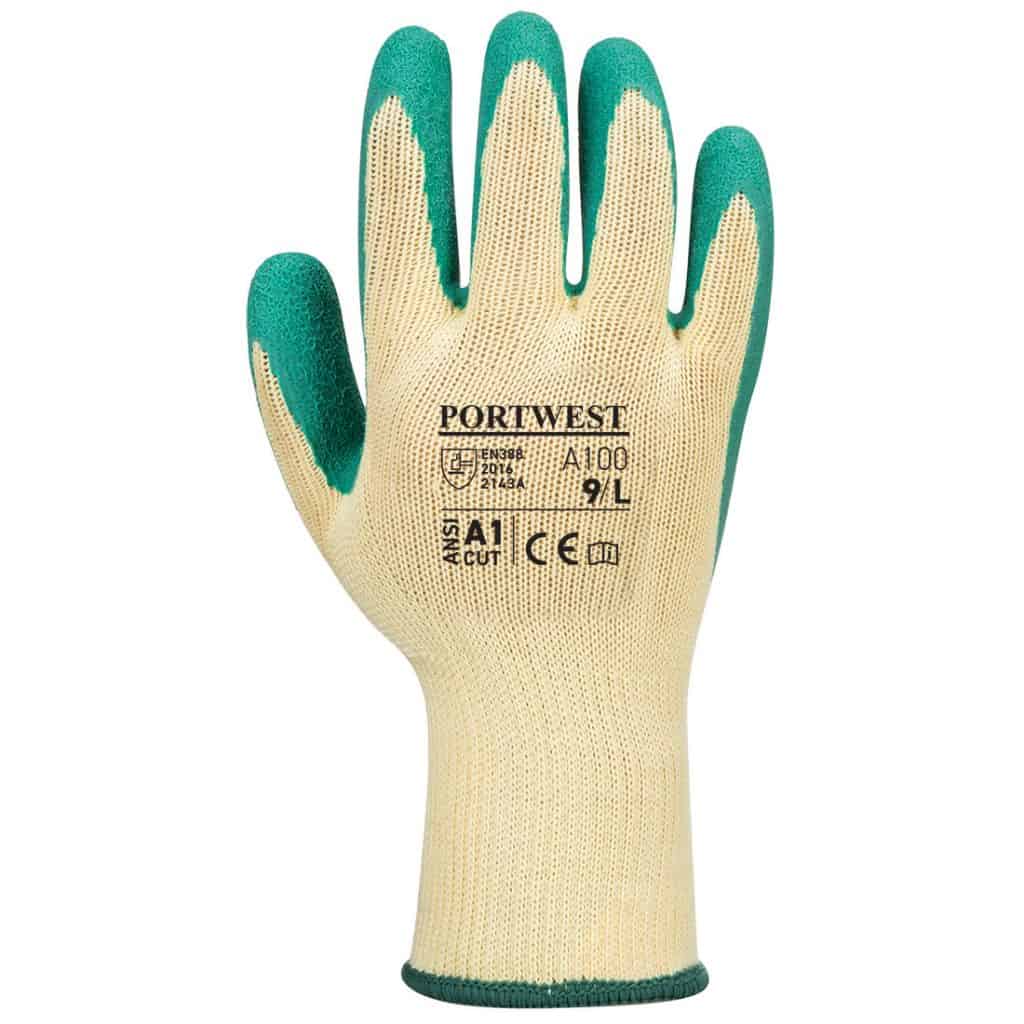 A100 Grip Safety gloves by Portwest in Green