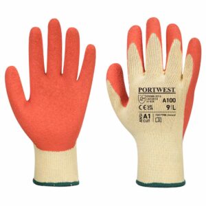 A100 Grip Safety gloves by Portwest in orange