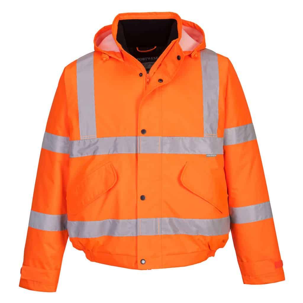 Portwest S463 Hi Vis Bomber Jacket Orange Front