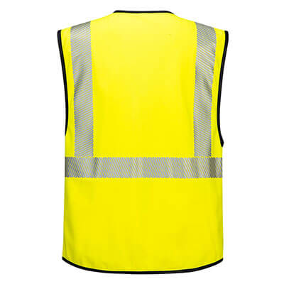 Portwest PW309 Executive Vest Hi Vis Yellow Back