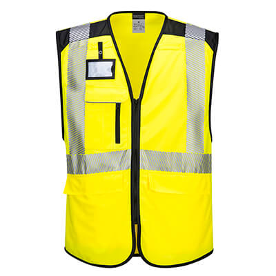 Portwest PW309 Executive Vest Hi Vis Yellow front