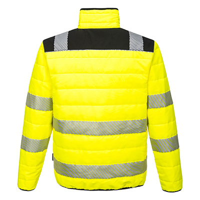 Portwest PW371 Baffle Jacket Hi Vis Yellow Back