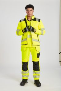 Portwest PW371 PW3 Hi Vis Baffle Jacket - Yellow Front Hi Vis Jacket