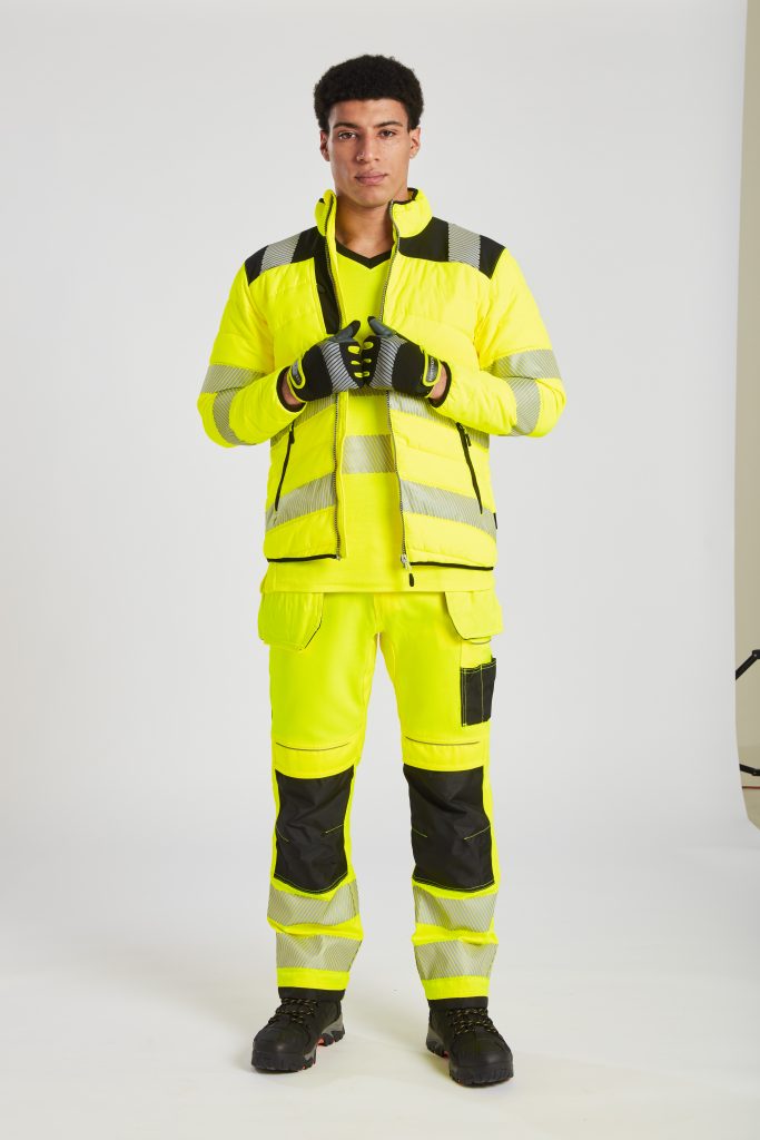 Portwest PW371 PW3 Hi Vis Baffle Jacket - Yellow Front Hi Vis Jacket