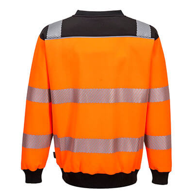 Portwest PW379 Sweatshirt Hi Vis Orange Back