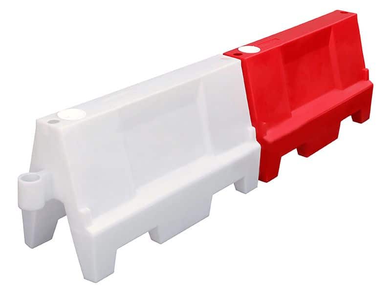 EVO1 White and Red Barrier Water filled barrier