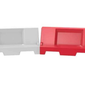 EVO 1.5 White and Red Barrier Water filled barrier