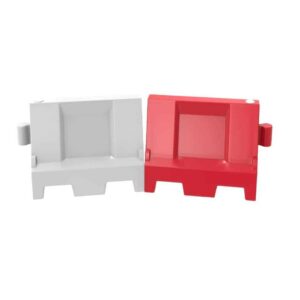 EVO80 White and Red Barrier Water and sand filled