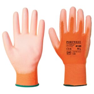 Portwest A120 - PU Palm Glove Orange Pair