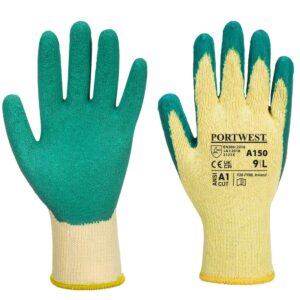 Portwest A150 - Classic Grip Glove - Latex Green Pair