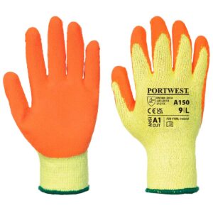 Portwest A150 - Classic Grip Glove - Latex Yellow Pair