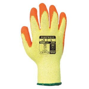 Portwest A150 - Classic Grip Glove - Latex Yellow