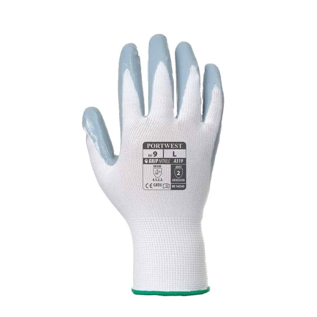 Portwest A319 - Flexo Grip Nitrile Glove White