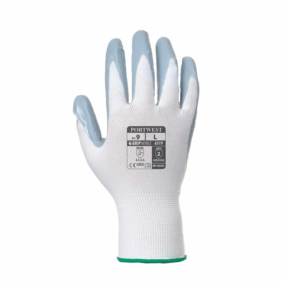 Portwest A319 - Flexo Grip Nitrile Glove White