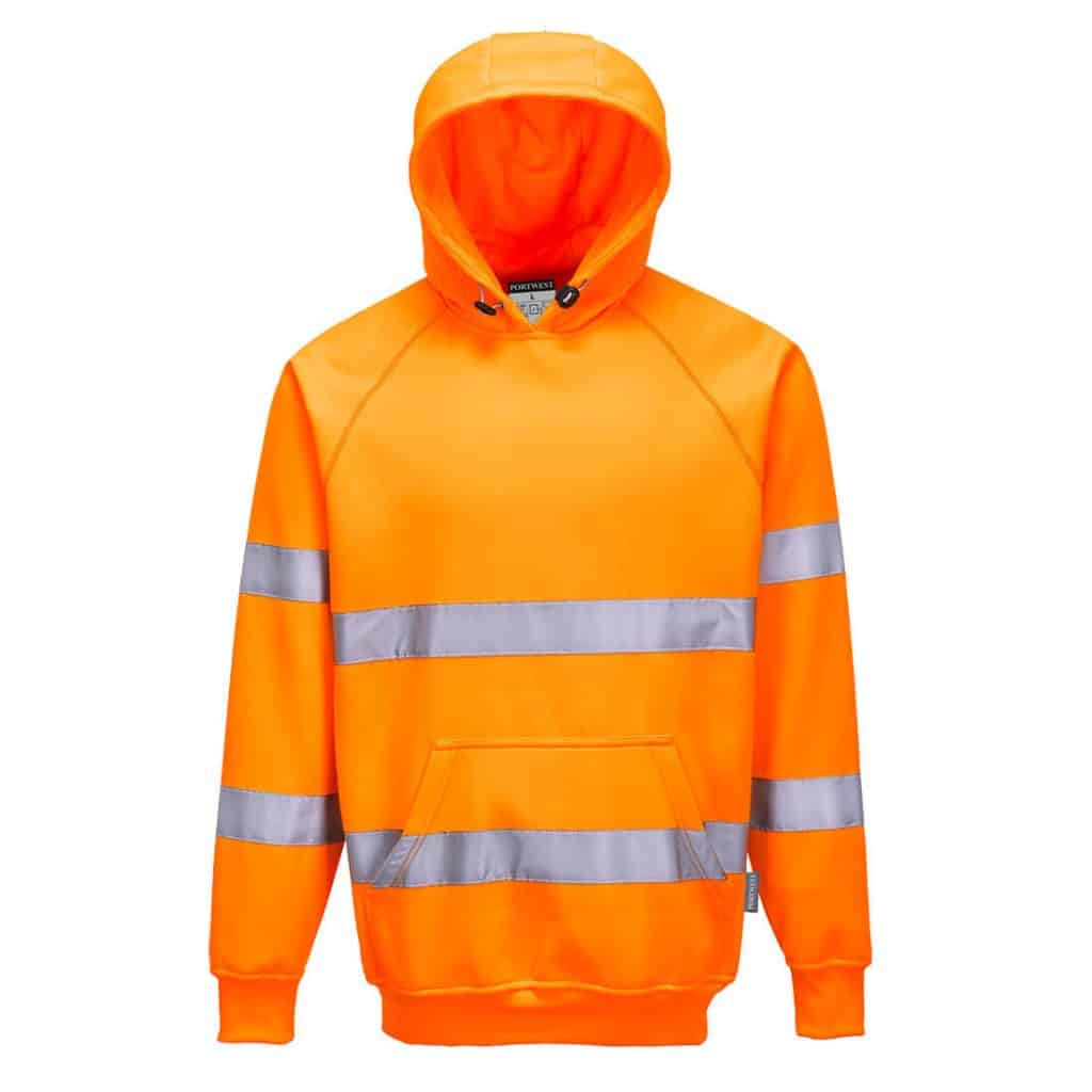 B304 Hi Vis Hoodie Sweatshirt By Portwest in Yellow Front