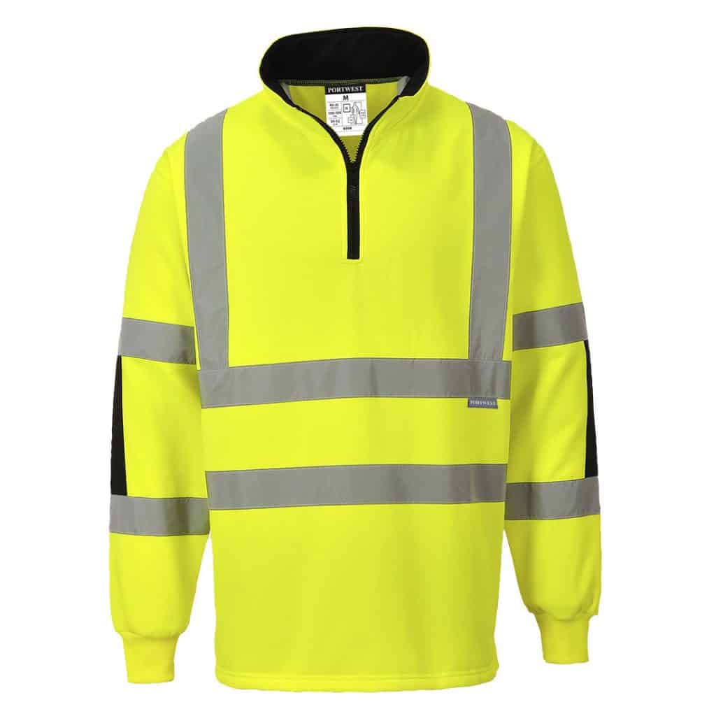 B308 Xenon Rugby Shirt By Portwest in Yellow Front