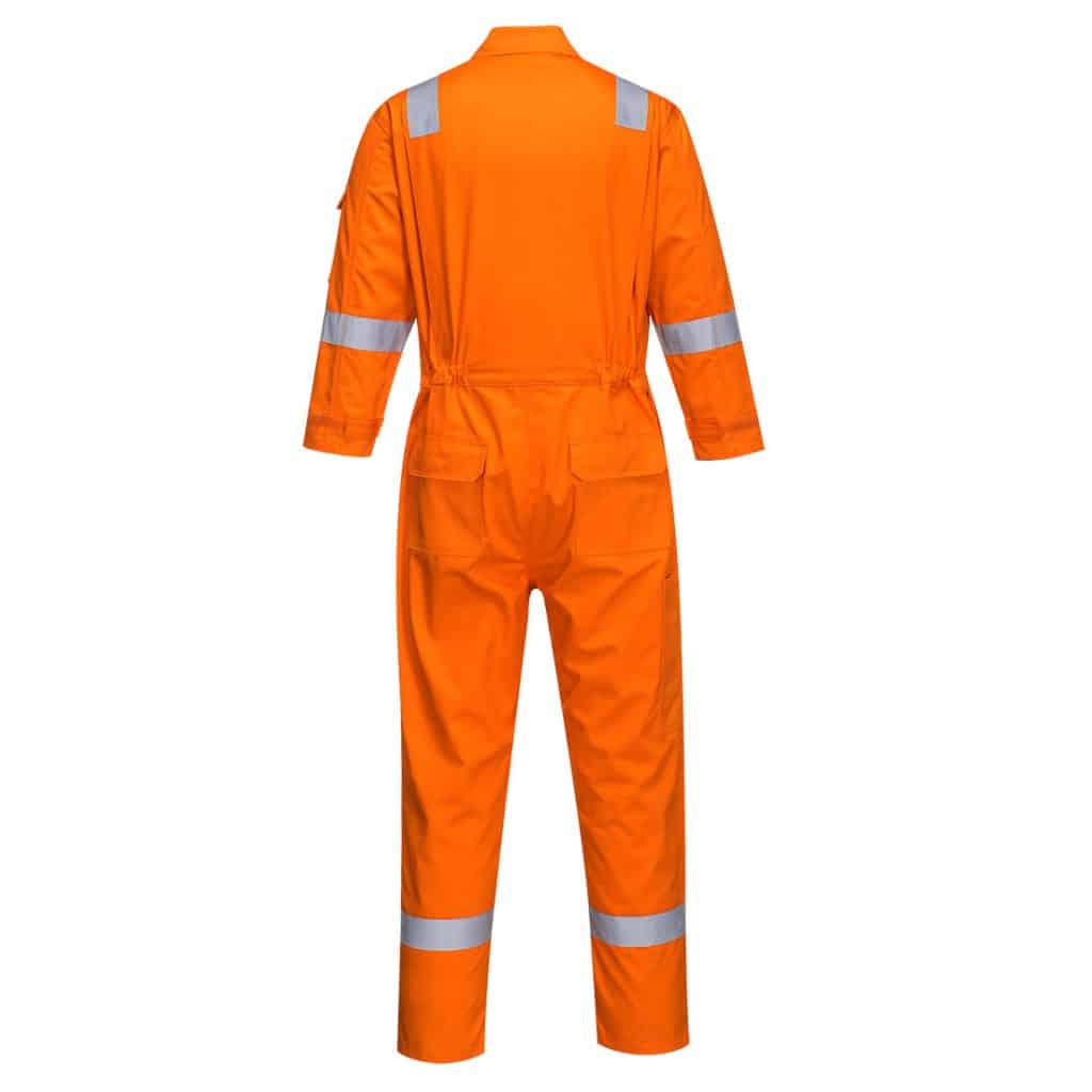 Portwest FR51 Orange Coverall Back