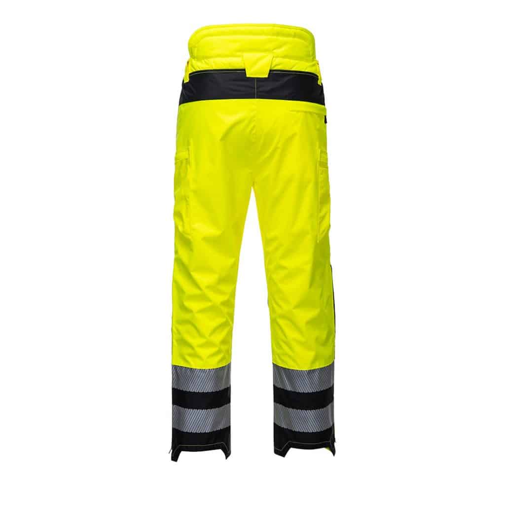 Portwest PW342 PW3 Hi-Vis Extreme Trouser Yellow Back