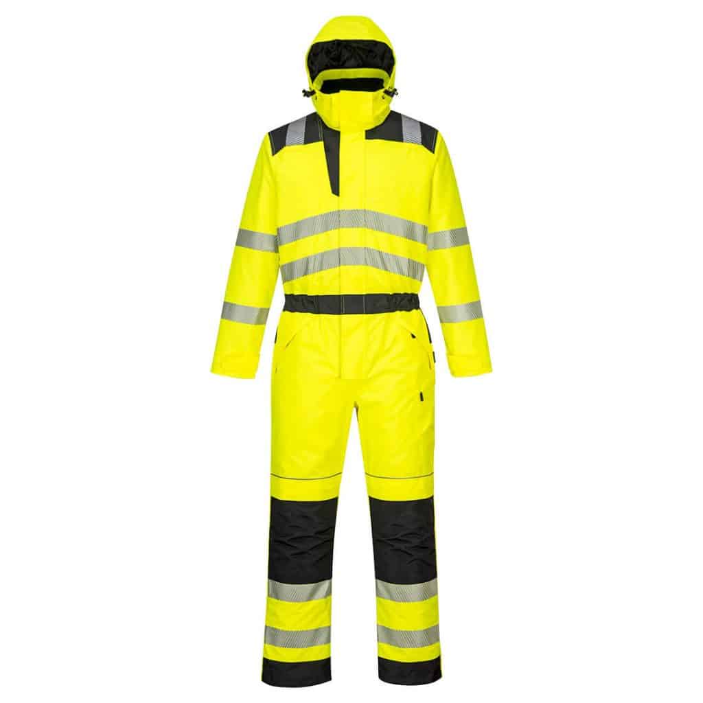 Portwest PW352 - PW3 Hi-Vis Winter Coverall Yellow Front