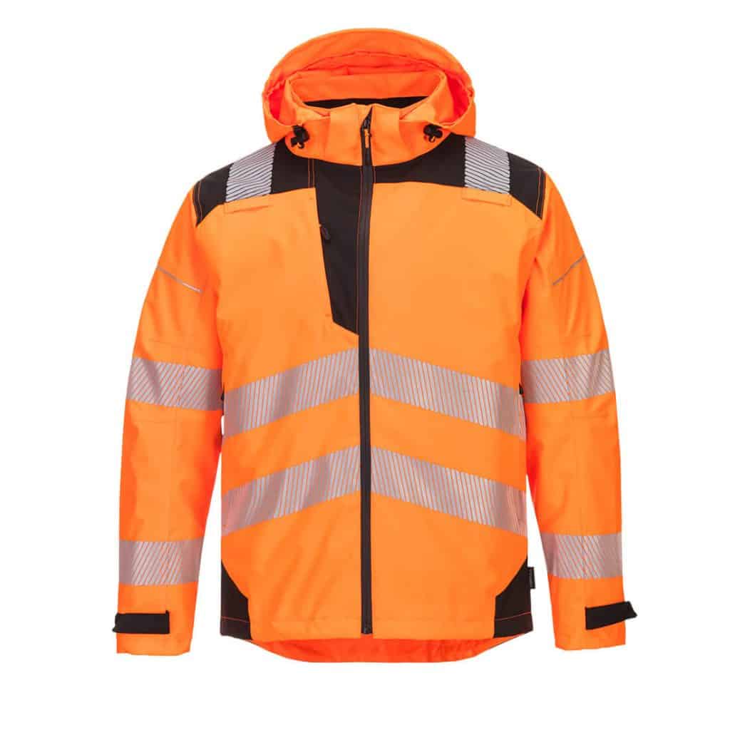 Portwest PW360 PW3 Hi-Vis Extreme Rain Jacket Orange Front