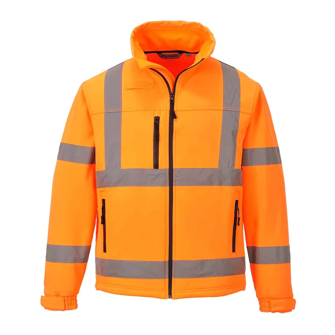 S424 Hi-Vis Classic Softshell Jacket Orange Front
