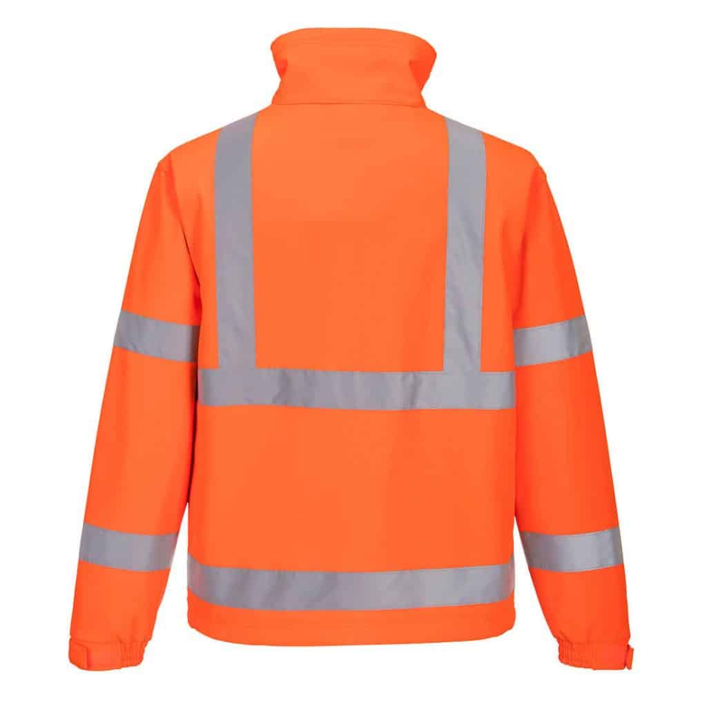 S424 Hi-Vis Classic Softshell Jacket Orange Back