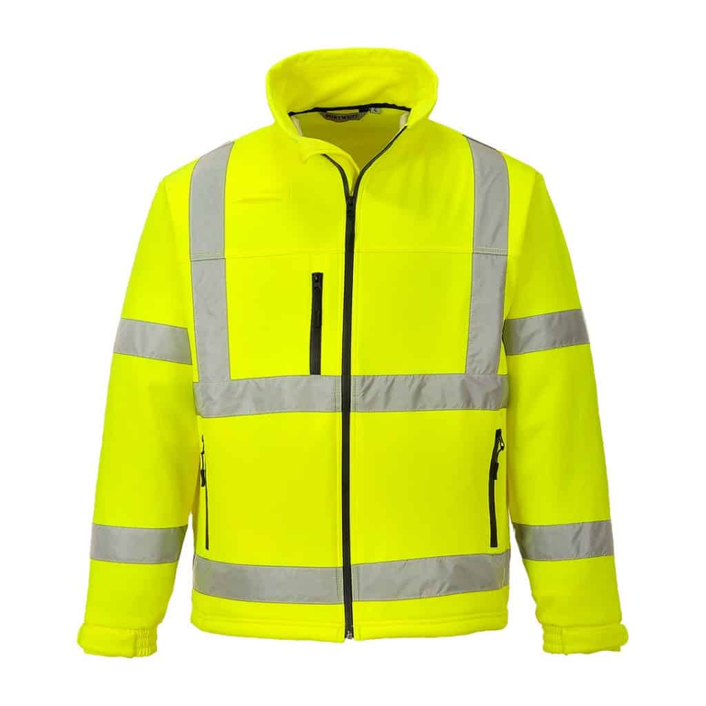 S424 Hi-Vis Classic Softshell Jacket Yellow front