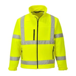 S424 Hi-Vis Classic Softshell Jacket Yellow front