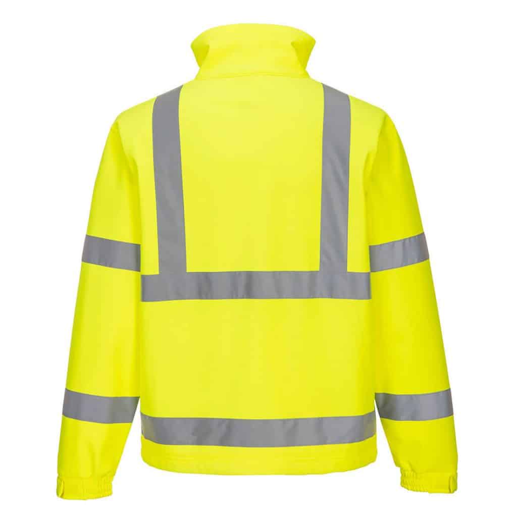 S424 Hi-Vis Classic Softshell Jacket Yellow Back