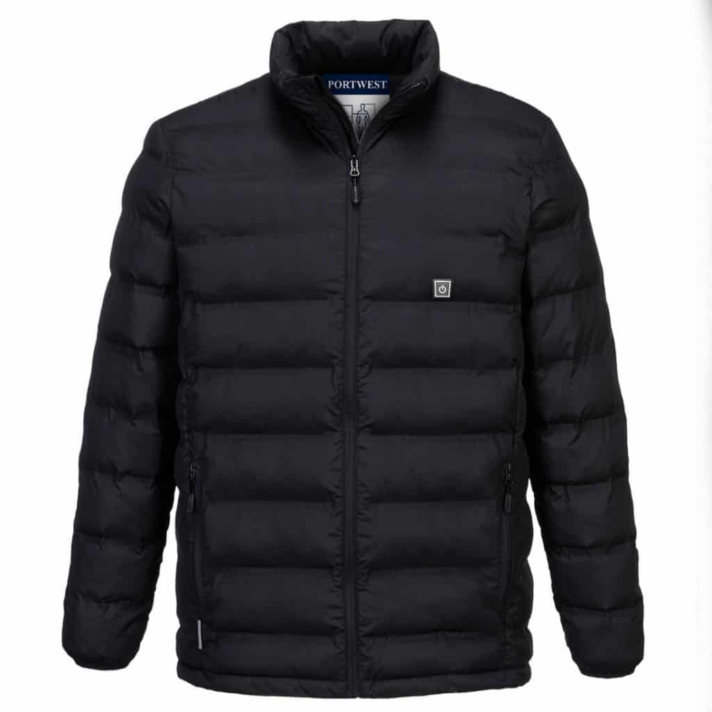 Portwest S547 - Ultrasonic Heated Tunnel Jacket Black Front