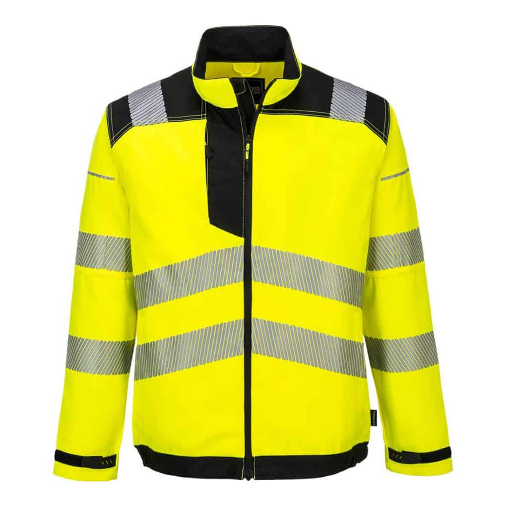 Portwest T500 PW3 Hi-Vis Work Jacket Yellow Front