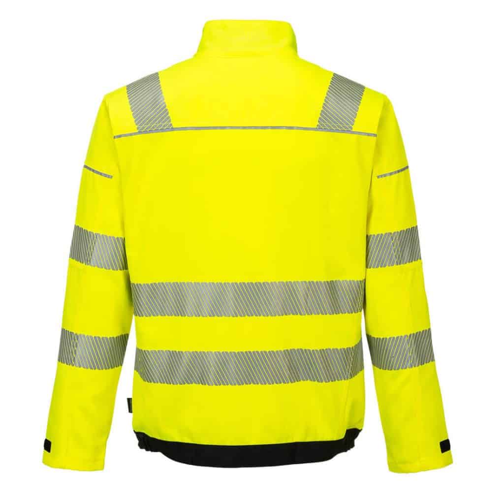 Portwest T500 PW3 Hi-Vis Work Jacket Yellow Back