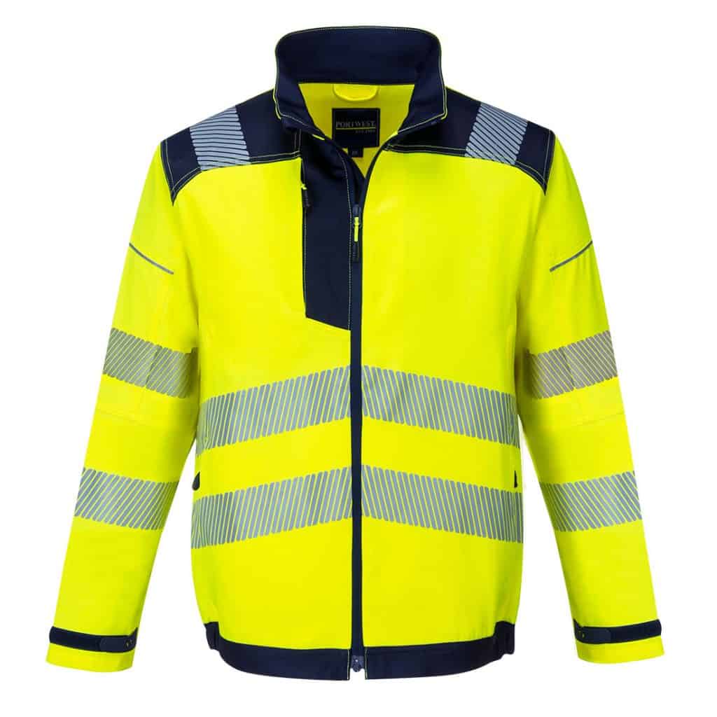 Portwest T500 PW3 Hi-Vis Work Jacket Yellow Front