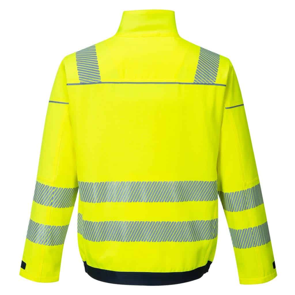 Portwest T500 PW3 Hi-Vis Work Jacket Yellow Back