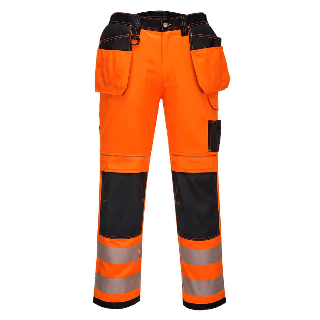 Portwest T501 PW3 Hi-Vis Holster Work Trouser Orange Front