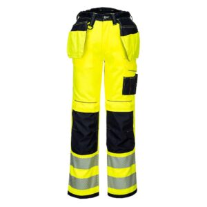 Portwest T501 PW3 Hi-Vis Holster Work Trouser Yellow Front