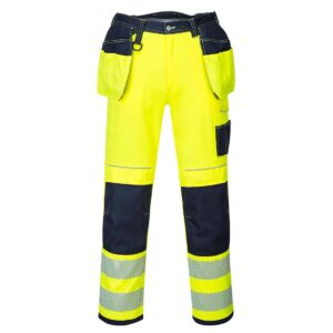 Portwest T501 PW3 Hi-Vis Holster Work Trouser Yellow Front