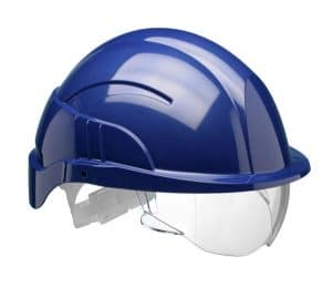 Centurion Vision Plus Safety Helmet Navy with Integrated safety spectacles