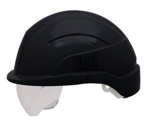 Centurion Vision Plus Safety Helmet Black with Integrated safety spectacles