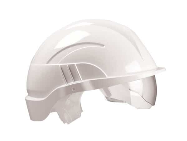 Centurion Vision Plus Safety Helmet White with Integrated safety spectacles