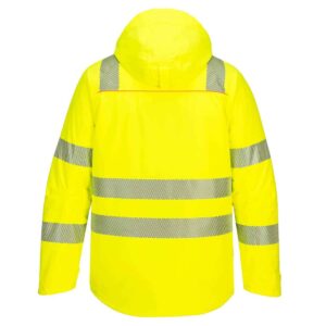 Portwest DX461 High Visibility Winter Jacket Yellow Rear