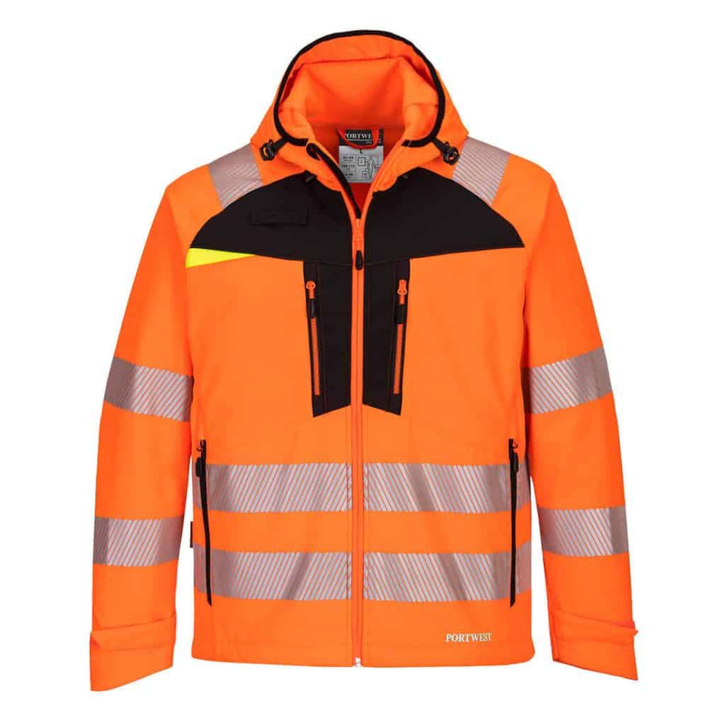 Portwest DX475 High visibility softshell jacket Orange