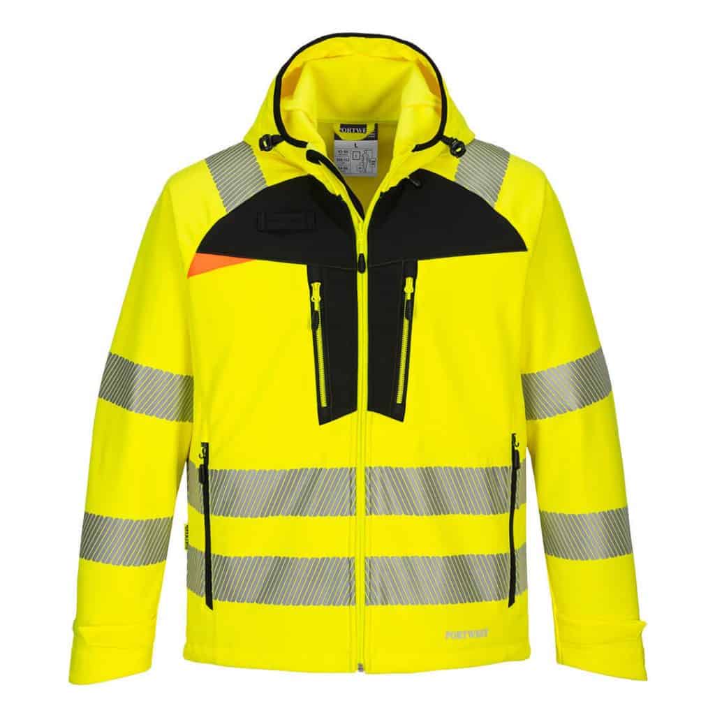 Portwest DX475 Hi vis softshell jacket yellow