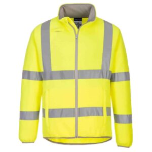 Portwest EC70 Hi vis Fleece Jackets Yellow Front