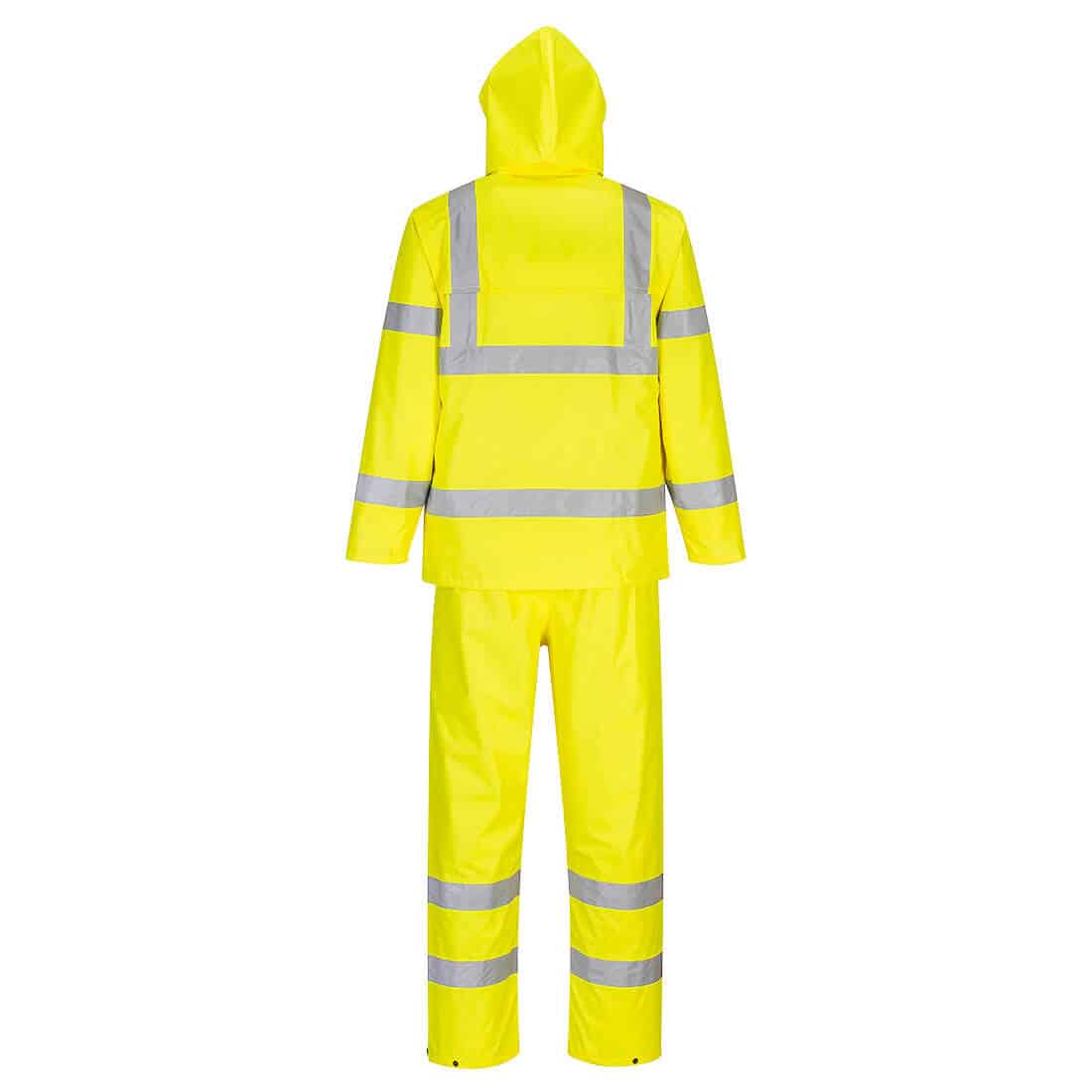 Portwest H448 High visibility Packaway Rainsuit Yellow rear
