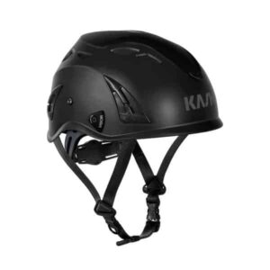 KASK Plasma AQ Safety Helmet black with a 4 point chinstrap