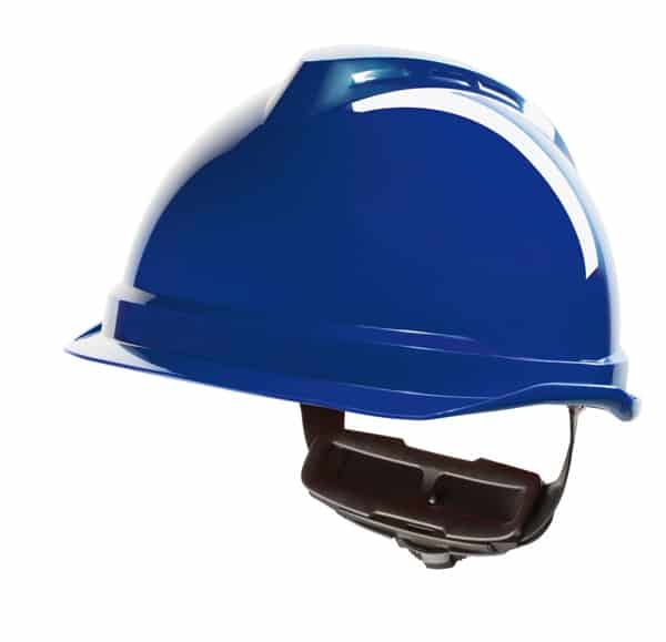 MSA V-Gard 520 Peakless plastic Safety helmet blue