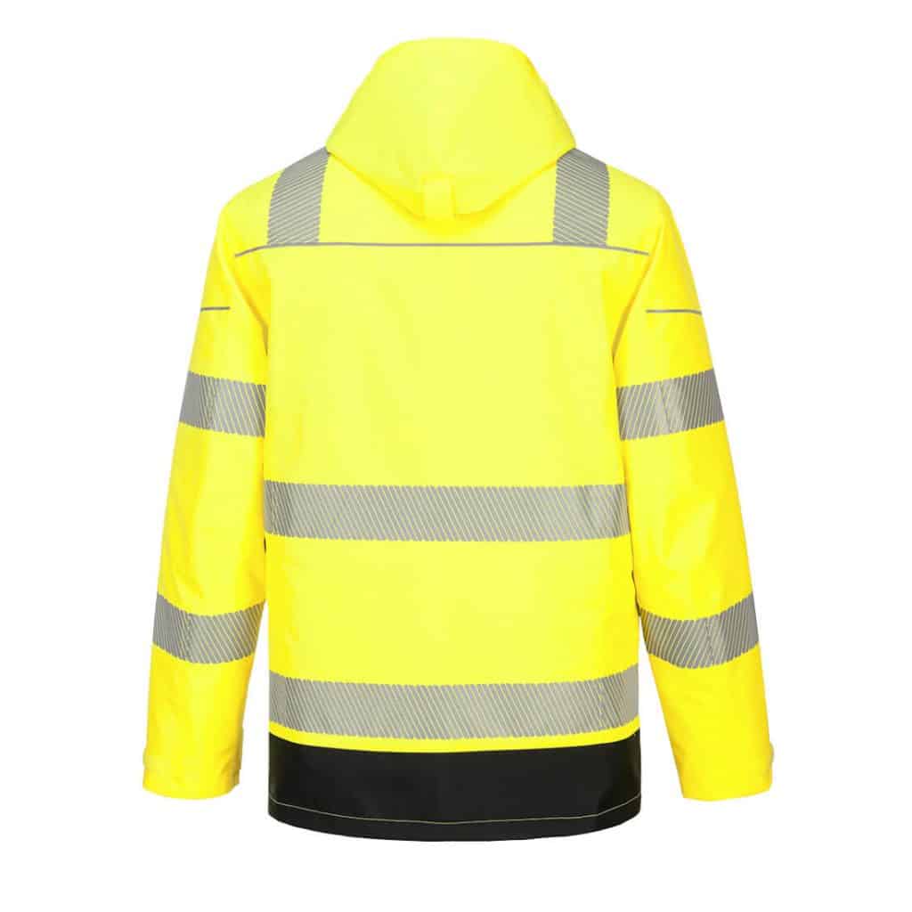 Portwest PW367 High Visibility Yellow Jacket Rear