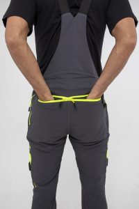 Portwest DX441 DX4 Bib and Brace - Grey REAR Pockets