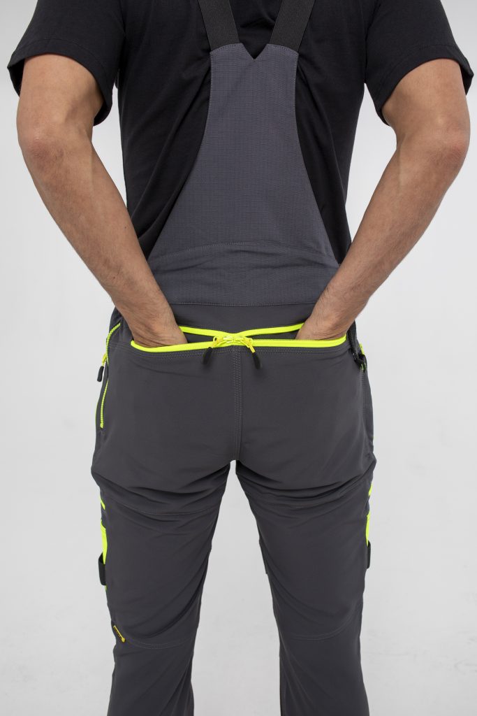 Portwest DX441 DX4 Bib and Brace - Grey REAR Pockets